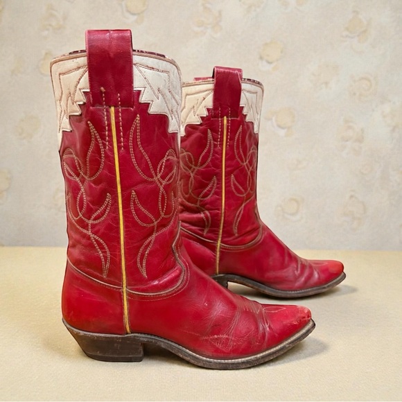 1960s • Frye Western Boots • Women’s 6 M Vintage Cowboy Boots - Picture 3 of 6